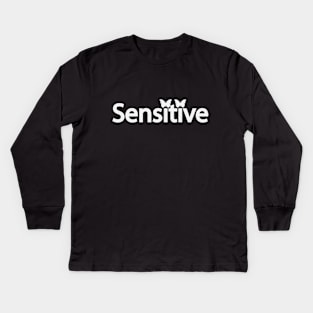 Sensitive artistic text design Kids Long Sleeve T-Shirt